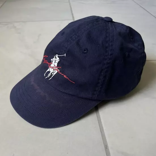 Polo Ralph Lauren Hat Cap One Size Blue Red White Mens Adjustable Cotton