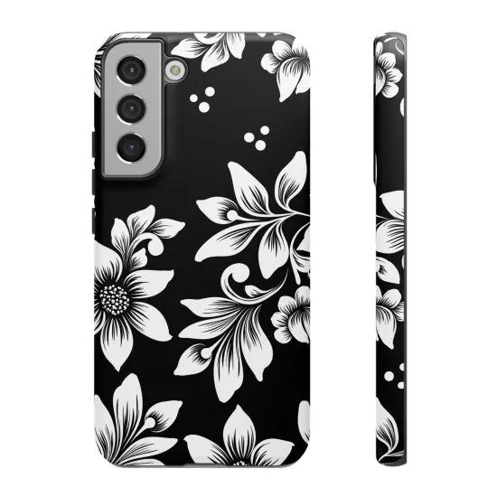 Black & White Floral Style - Tough Cases