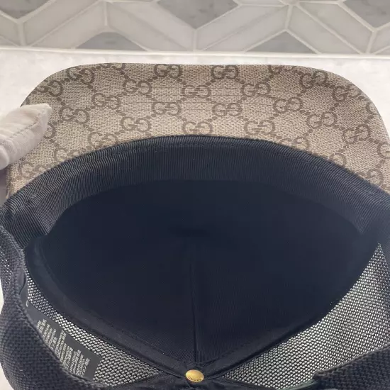 Gucci Kingsnake GG Supreme Monogram Trucker Hat