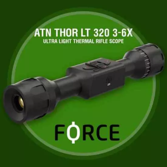 ATN Thor LT 320 3-6x Thermal Rifle Scope 10+hrs Battery Low Power Consumption