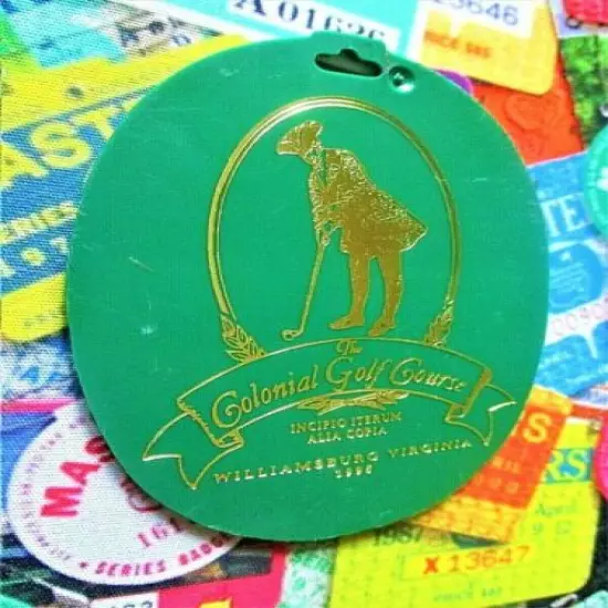 vtg - PGA Golf Bag Tag - THE COLONIAL GOLF COURSE gc - Williamsburg VA