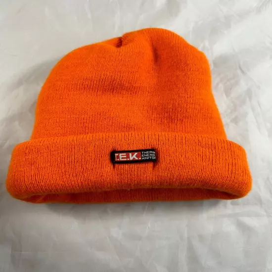 Thermal Energy Knit TEK Thermal Beanie Orange One Size Knit Cap