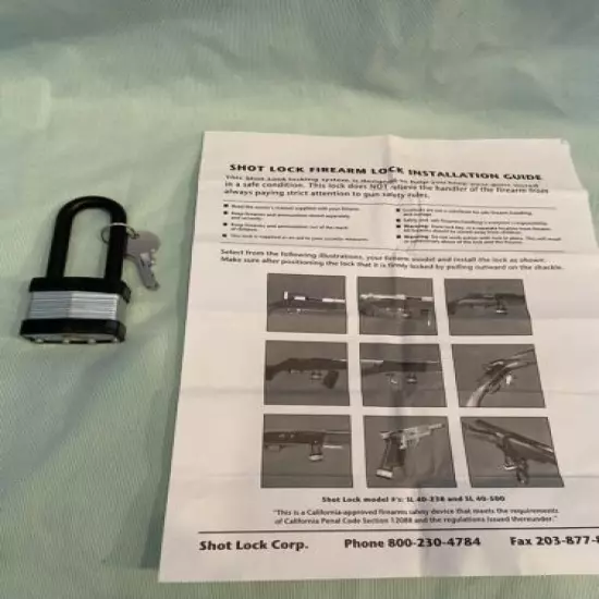 New Shot Lock Rifle Shotgun Padlock 40MM SL40-238 SL40-500