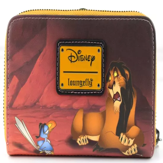 Loungefly Lion King Disney Villains Scar Simba Zipper Wallet Faux Leather New