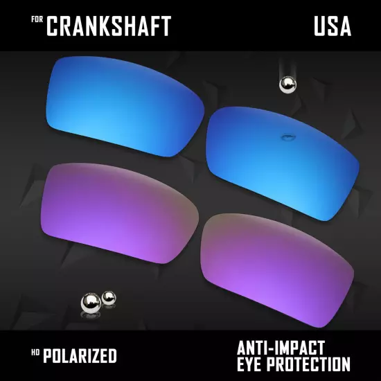 Anti Scratch Polarized Replacement Lenses for-Oakley Crankshaft OO9239 Options