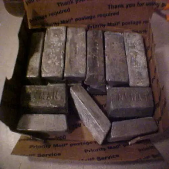 20 lbs Lead Ingots Sinkers Bullets Fishing Weights Jigs