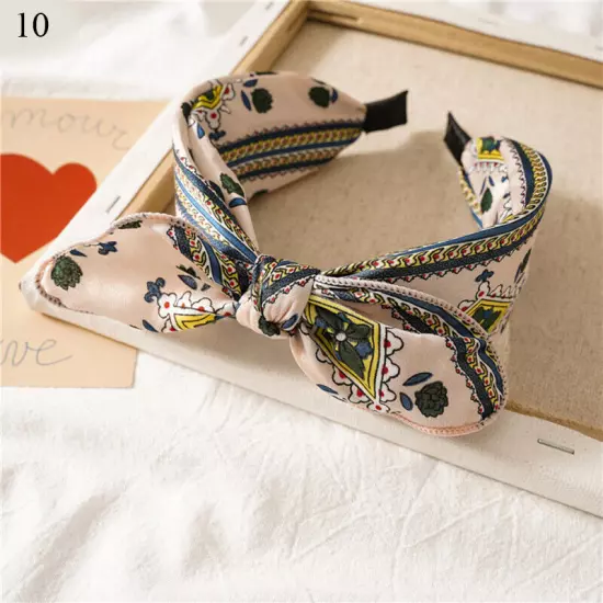 Women Headband Boho Floral Alice Band Fashion Twist Knot Headbands Soft Hairband