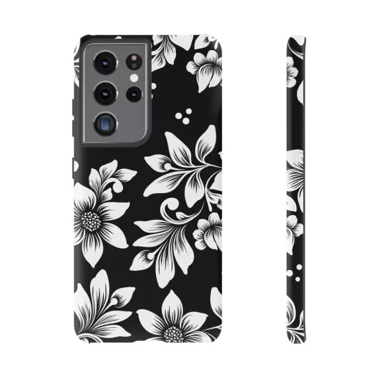 Black & White Floral Style - Tough Cases