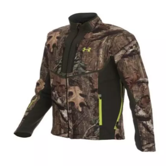 Under Armour Mossy Oak Camo Ridge Reaper Hunting Softshell Jacket and Pants-L,34