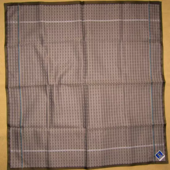 YVES SAINT LAURENT *Woven Plaid Scarf Handkerchief 48cm /ZOZEIMG