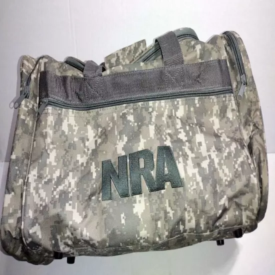 NRA Duffle Bag Gym Bag Tote National Rifle Association Green Digital Camo 20x10"