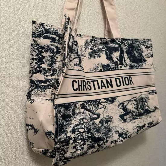 Christian Dior Wardujuy Tote Bag Novelty Gray