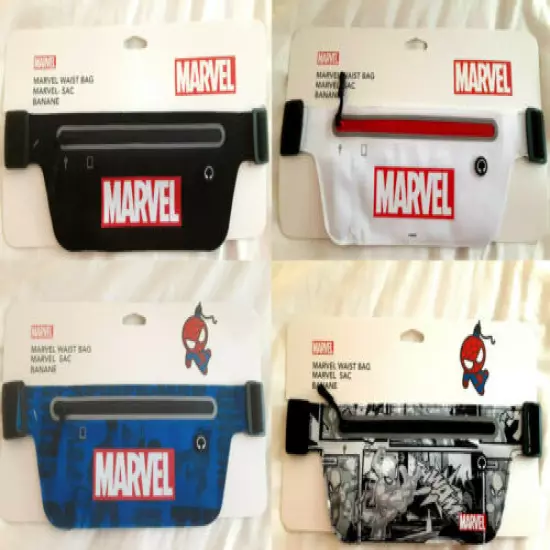 Marvel Logo & Spider-Man Waist Bags Lightweight New - Discounts in Description