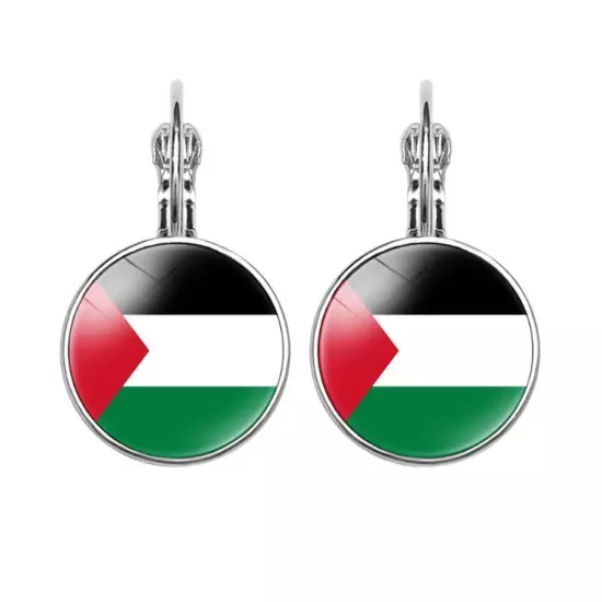 Palestine Flag Earrings Jewellery Pendant Earrings Palestinian 2024 Z4X3