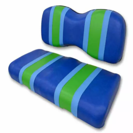 Golf Cart Custom Seat Covers Three Tone Striped EZGO Medalist/TXT 40+ Colors