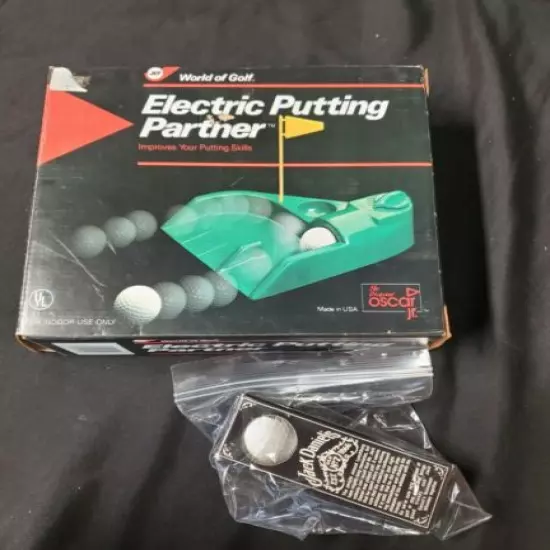 World Of Golf Electric Putting Partner W/ Ball Return Putting Aid w/Golf Balls