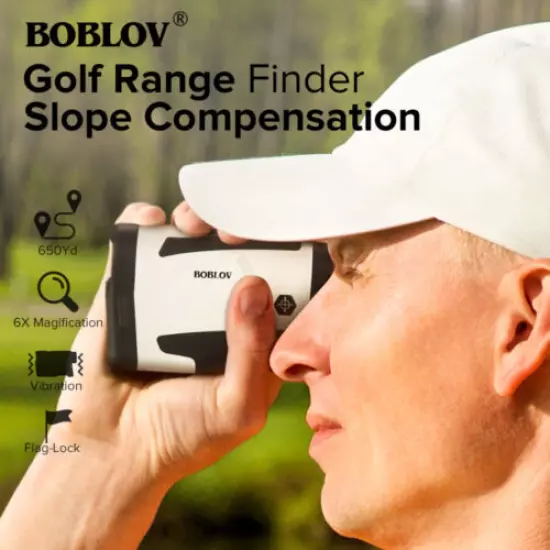 BOBLOV Digital 650 Yard 6X22 Golf Range Finder Slope Function Range Measurement