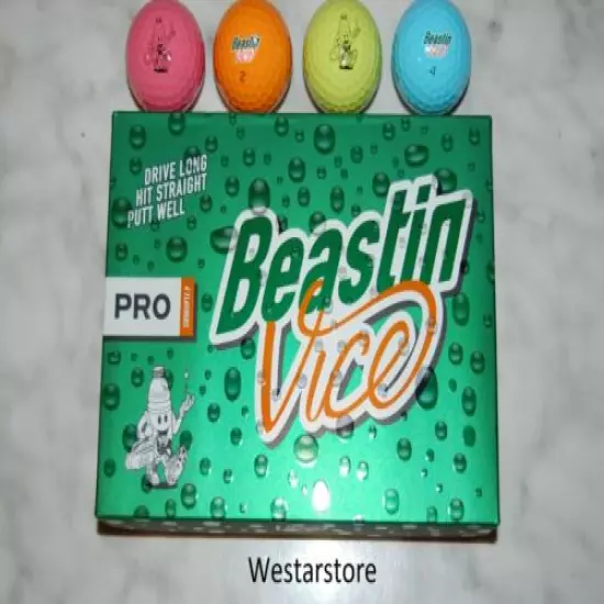  VICE PRO BEASTIN x 4 FLAVORS Limited Edition 1 DOZEN golf balls FREE TEES