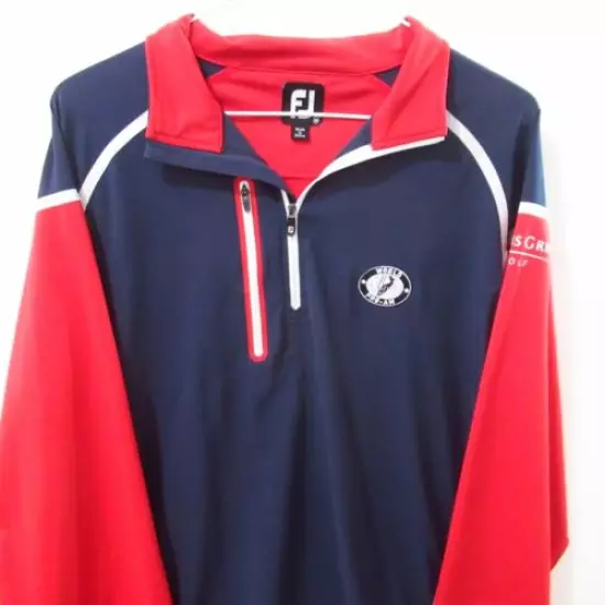 FootJoy World Pro-Am Golf Jacket Red Blue Golfing Lightweight MENS MEDIUM