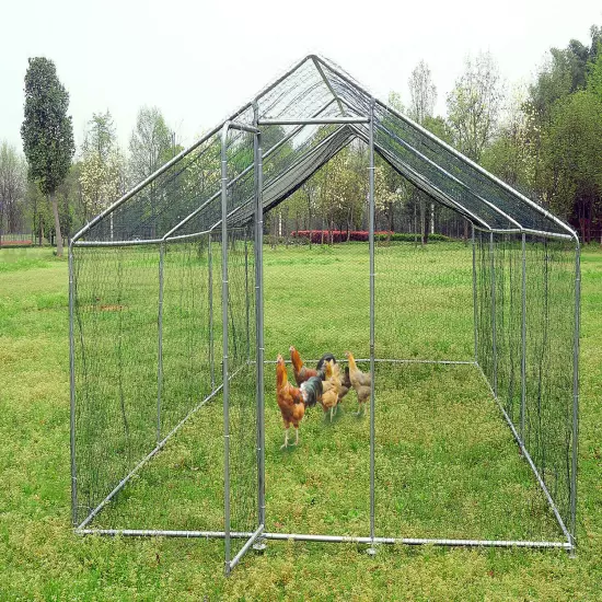 20 x 10 ft Metal Chicken Run Coop Walk-in Poultry Cage Hen HouseHabitat Cage