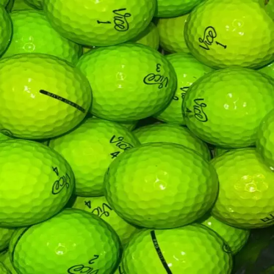 24 Neon Green Vice Pro & Pro Plus Mix Used Golf Balls AAAA (4A) 