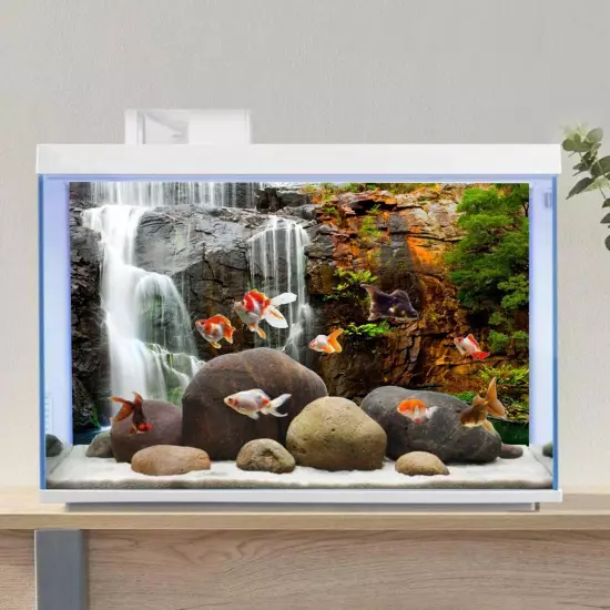 36X18 Inches Waterfall Terrarium Background Tropical Aquarium Background Mountai