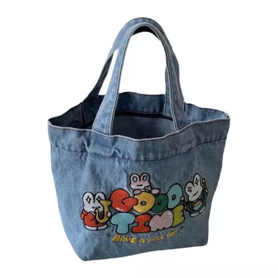 Japanese Cute Bento Bag Handbag Canvas Lunch Box Portable B8Z3 щυ