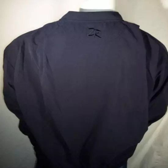 Classic Zero Restriction Large Navy Poly LS Pullover Golf Rain Jacket WSCGC Rose