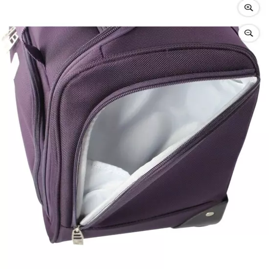 Protege, Arendale Soft Side 16” Under Seat Luggage,Purple lightweight and durabl