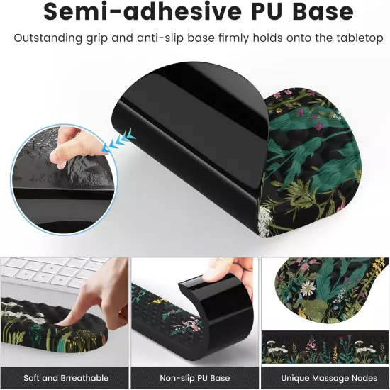 Mouse Pad Wrist Support, Ergonomic Mouse Pad,Pain Relief Keyboard Wrist Rest, Co