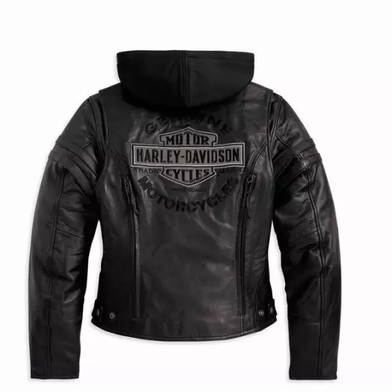 Harley-Davidson Women's Miss Enthusiast 3 in 1 Leather Jacket Authentic jacket