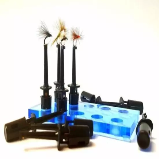 Acrylic Fly Display & Tying Stand & Clips/ OR 10,20,30,50 Tying Clips Fishing