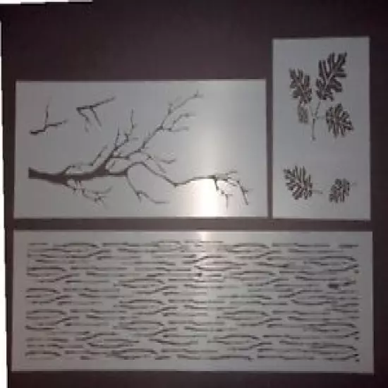 Camo Woodland 3 stencil Set 34x9,24x9,12x9 stencils