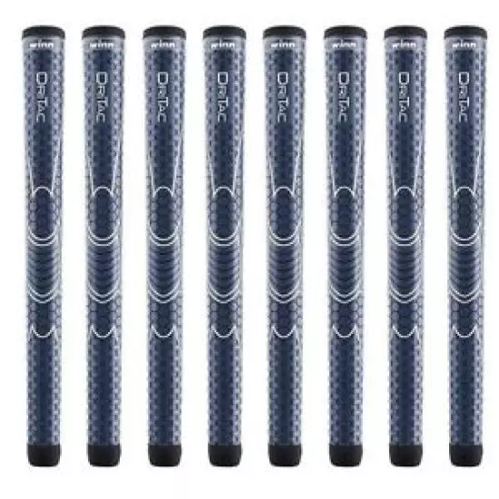 Lot of 8 Winn Dri-Tac DriTac AVS Soft Navy Blue Oversize +1/8" Golf Grip #12961