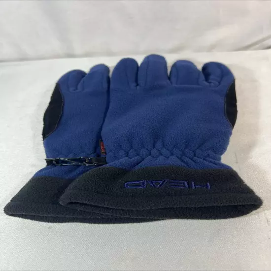 Head Men's Winter Gloves Insulated 100% Polyester Size Large Black Blue