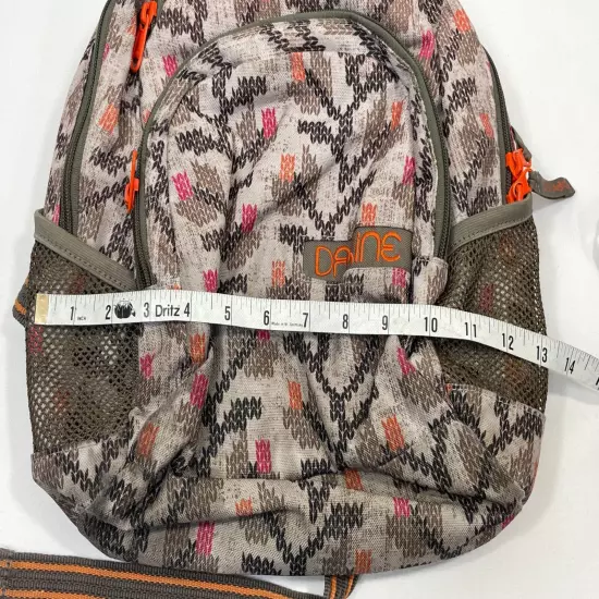 DAKINE Small 13" Backpack Skateboard Hike School Travel Gym Bag Orange Brown Tan