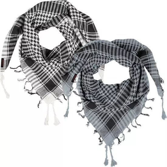 LOVARZI Shemagh Cottons Arab Keffiyeh Tactical Military Scarf Head Neck Face Wra