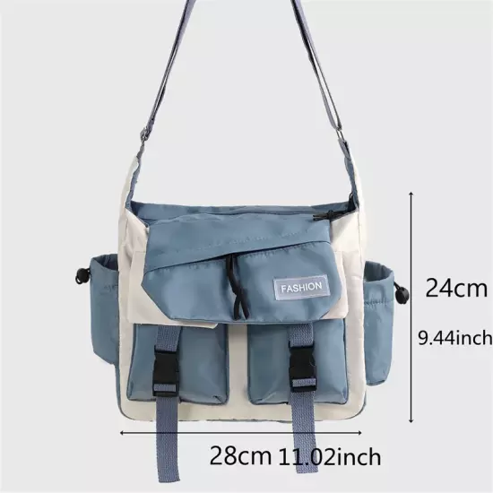 Casual Nylon Crossbody Bag for Men Women Teenager Large Capacity Messenger Bag S