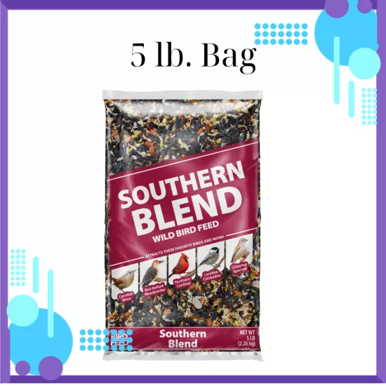 Southern Regional Blend Wild Bird Food, Dry, 1 Count Per Pack, 5 lb. Bag