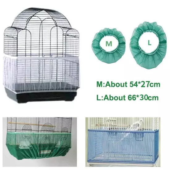 3pcs Receiver Seed Protector Mesh Bird Parrot Soft Easy Clean Bird Cage Cover