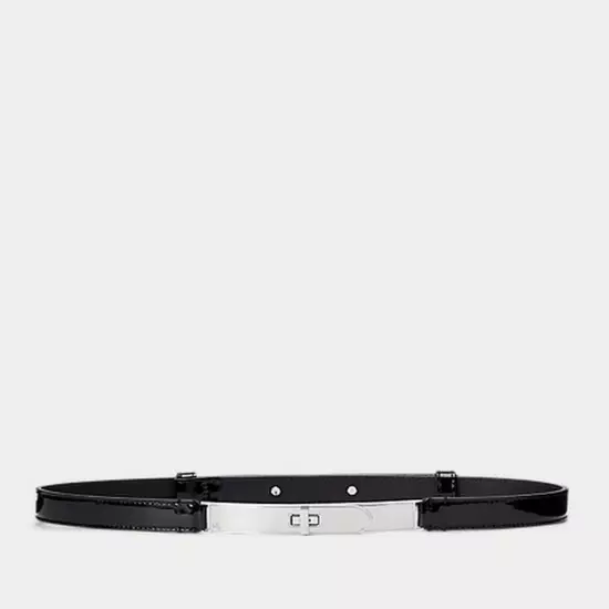 Ralph Lauren Women's Turn-Lock Skinny Patent Leather Belt US S/ Waist 31" Black