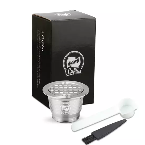 For Nespresso Stainless Steel Coffee Capsules Refillable Reusable Espresso Pods.