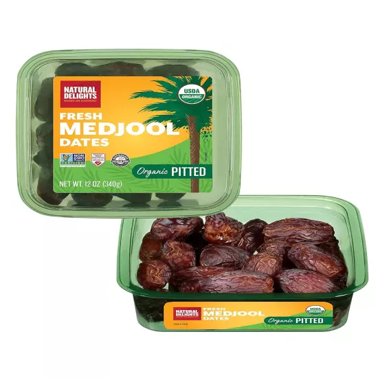 Medjool Dates - Jumbo USDA Certified Organic Pitted Dates Medjool, Non-Gmo Verif