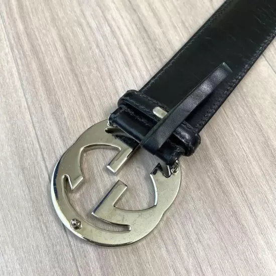 GUCCI Double G Buckle Leather Belt Men s