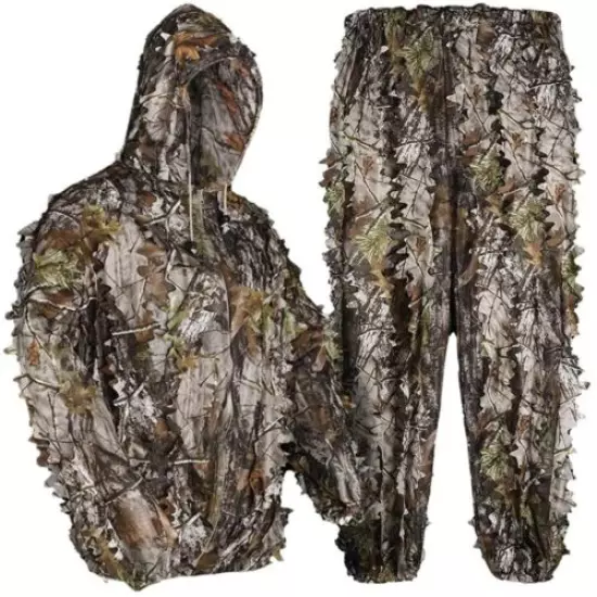 3D Hunting Bionic Ghillie Suit Camouflage Sniper Birdwatch Clothing for Hunting