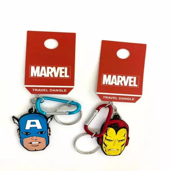 Marvel Captain America and Iron man Travel Dangle NEW