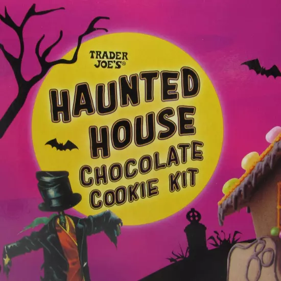 Trader Joes Haunted House Chocolate Cookie Kit Candy Icing Best By 07 09/24 NEW