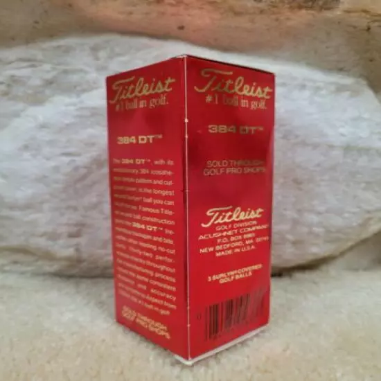 12 New Vintage Titleist 384 DT 90 Compression Golf Balls Unused in Box