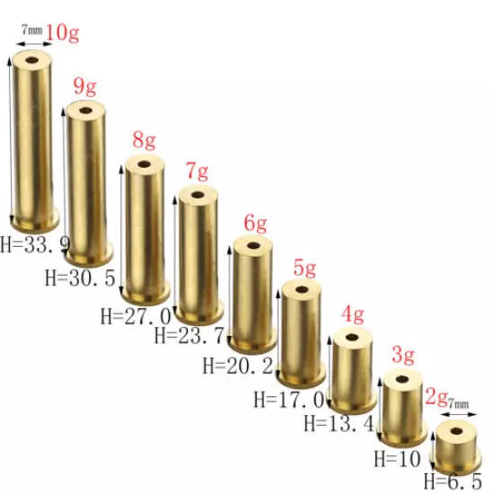 5pcs Golf Brass Plug Swing Weight For .335 .350 .355 .370 Steel Shaft Dia. 7mm