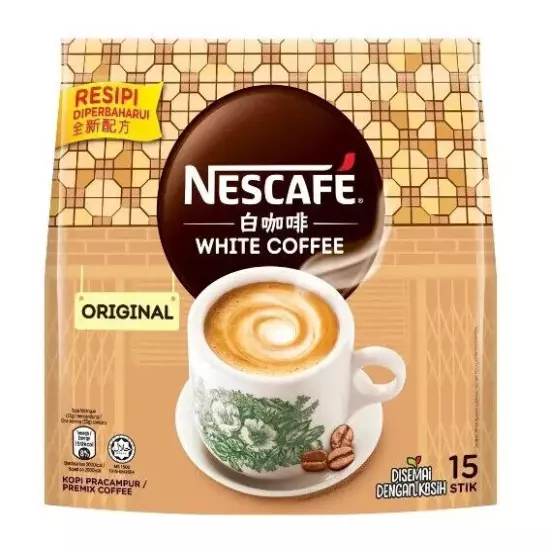 Nescafe White Coffee Original 15 sticks Malaysia Coffee - Free Shipping EXP 2026